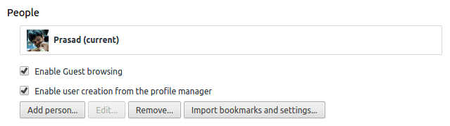 People Manager Google Chrome