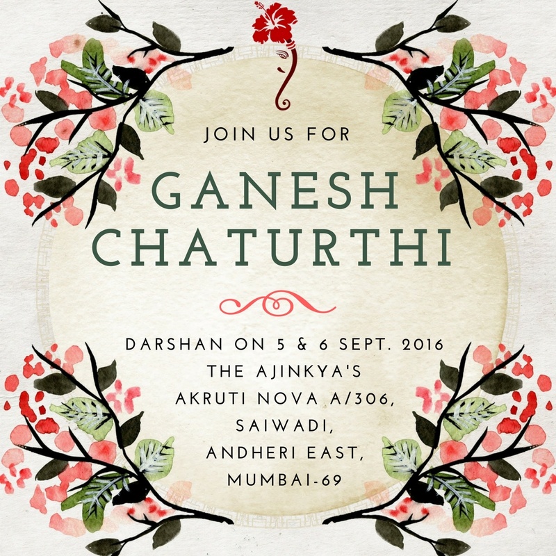 Ganesh Invitation for 2016